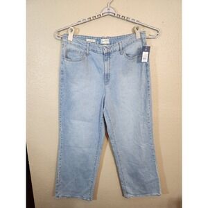 Universal Thread High Rise‎ Wide Leg Cropped Jeans Light Wash Size 17 NWT